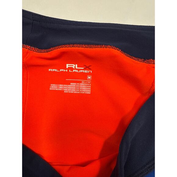 RLX Ralph Lauren Blue Black Camouflage Stretch Skort Sz M At Leisure Tennis Golf - Picture 9 of 14